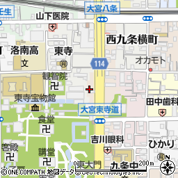 京都府京都市南区東寺東門前町86周辺の地図