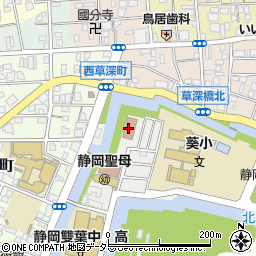 静岡家庭裁判所周辺の地図