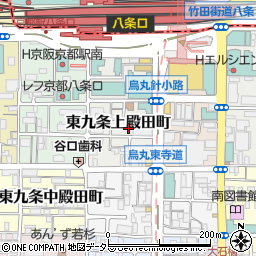 京都府京都市南区東九条上殿田町32周辺の地図