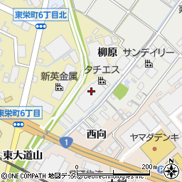 愛知県安城市浜屋町浜道周辺の地図