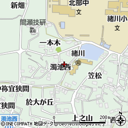 愛知県知多郡東浦町緒川濁池西周辺の地図