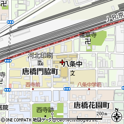 京都府京都市南区唐橋門脇町35周辺の地図