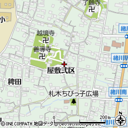 愛知県知多郡東浦町緒川屋敷弐区72周辺の地図