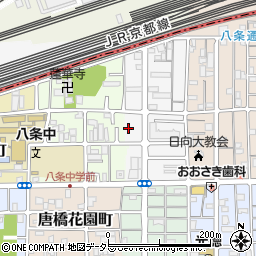 京都府京都市南区唐橋赤金町周辺の地図
