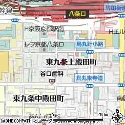 京都府京都市南区東九条上殿田町周辺の地図