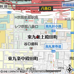 京都府京都市南区東九条上殿田町周辺の地図