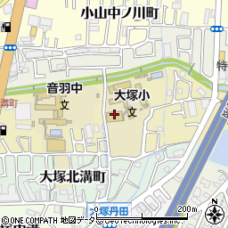 京都府京都市山科区大塚野溝町周辺の地図