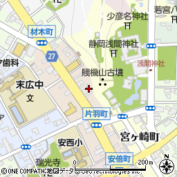 前沢商店周辺の地図