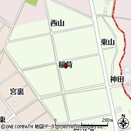 愛知県安城市柿碕町稲荷周辺の地図