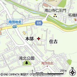 愛知県岡崎市滝町本部35周辺の地図