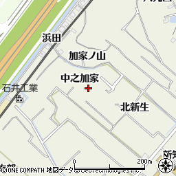 愛知県知多市新知中之加家周辺の地図