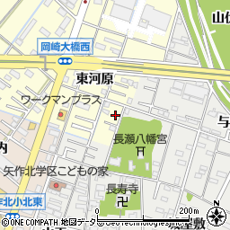 愛知県岡崎市北野町東河原34周辺の地図