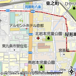 京都市東岩本市営住宅１棟周辺の地図