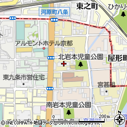 京都市役所都市計画局　東岩本市営住宅管理事務所周辺の地図
