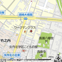 愛知県岡崎市北野町東河原25周辺の地図