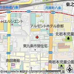 京都府京都市南区東九条西岩本町8周辺の地図