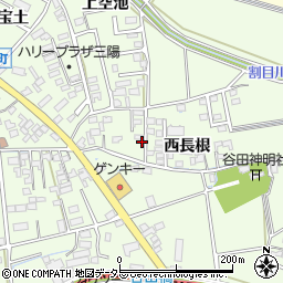 愛知県知立市谷田町西長根周辺の地図