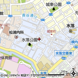 静岡県静岡市葵区水落町周辺の地図