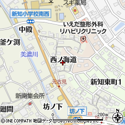 愛知県知多市新知（西ノ海道）周辺の地図