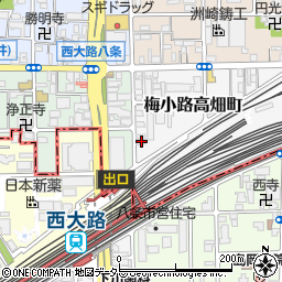 京都府京都市下京区梅小路高畑町10周辺の地図