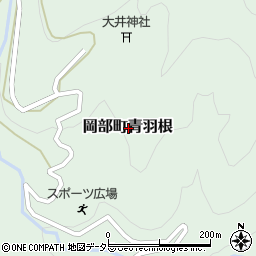 静岡県藤枝市岡部町青羽根周辺の地図