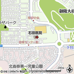 京都桂坂郵便局周辺の地図