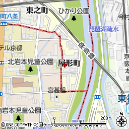 京都府京都市下京区屋形町周辺の地図