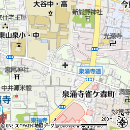 京都府京都市東山区泉涌寺門前町周辺の地図