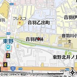 京都府京都市山科区音羽西林周辺の地図