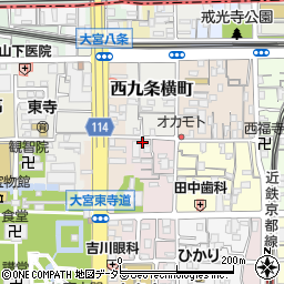 京都府京都市南区西九条猪熊町32周辺の地図