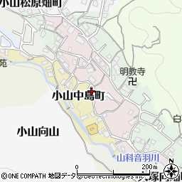 京都府京都市山科区小山中島町30周辺の地図