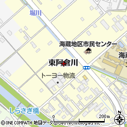 三重県四日市市東阿倉川周辺の地図