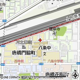 京都府京都市南区唐橋門脇町23周辺の地図