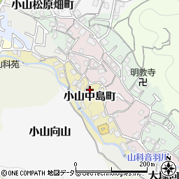 京都府京都市山科区小山中島町22周辺の地図