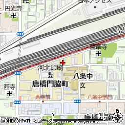 京都府京都市南区唐橋門脇町19周辺の地図