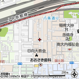 京都府京都市南区八条源町周辺の地図