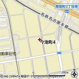 愛知県安城市今池町4丁目周辺の地図
