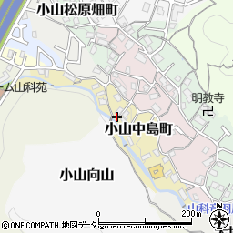 京都府京都市山科区小山中島町14周辺の地図