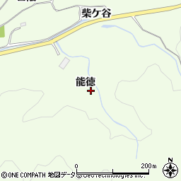 愛知県岡崎市滝町能徳周辺の地図