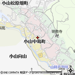 京都府京都市山科区小山中島町24周辺の地図