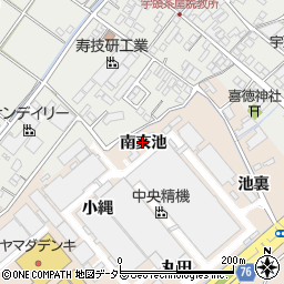 愛知県安城市尾崎町南亥池周辺の地図