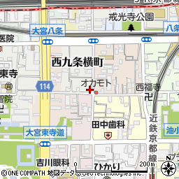 京都府京都市南区西九条横町82周辺の地図