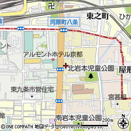 京都府京都市南区東九条東岩本町8周辺の地図