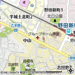 愛知県刈谷市野田町中山周辺の地図