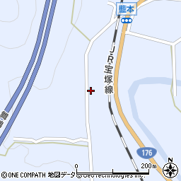 兵庫県三田市藍本637周辺の地図