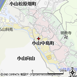 京都府京都市山科区小山中島町21周辺の地図
