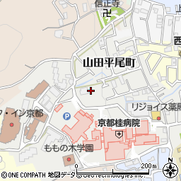京都府京都市西京区山田平尾町周辺の地図