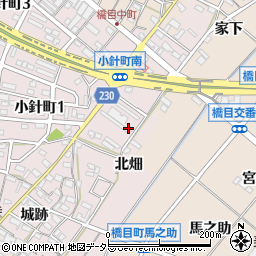 愛知県岡崎市小針町北畑周辺の地図