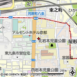 京都府京都市南区東九条東岩本町9周辺の地図