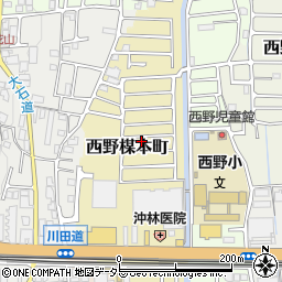 京都府京都市山科区西野楳本町77-25周辺の地図